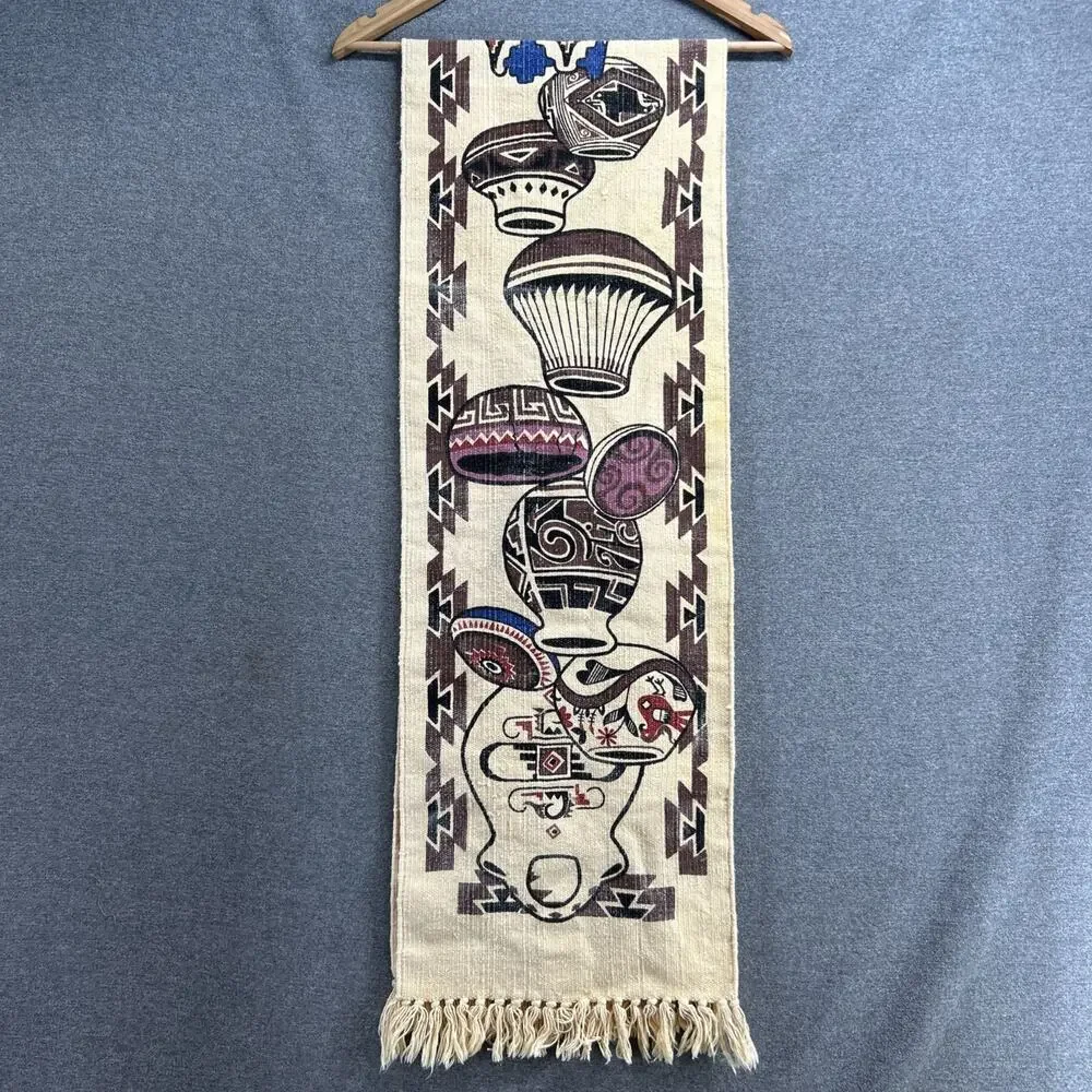 Aztec Western Table Runner El Paso Saddle Blanket Co Pottery Design 74